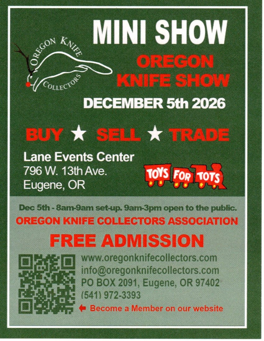 Flyer: OKCA Mini Show, December 5, 2026, Lane Events Center, Eugene. Free admission