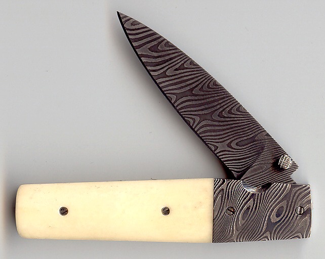 2005 OKCA club knife: Ford Swauger Damascus Oregon Special Set